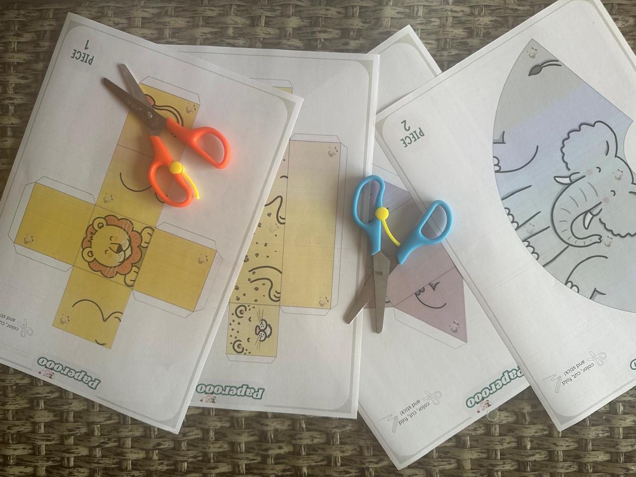 3D Animal Shape Nets for Kids - Paperooo