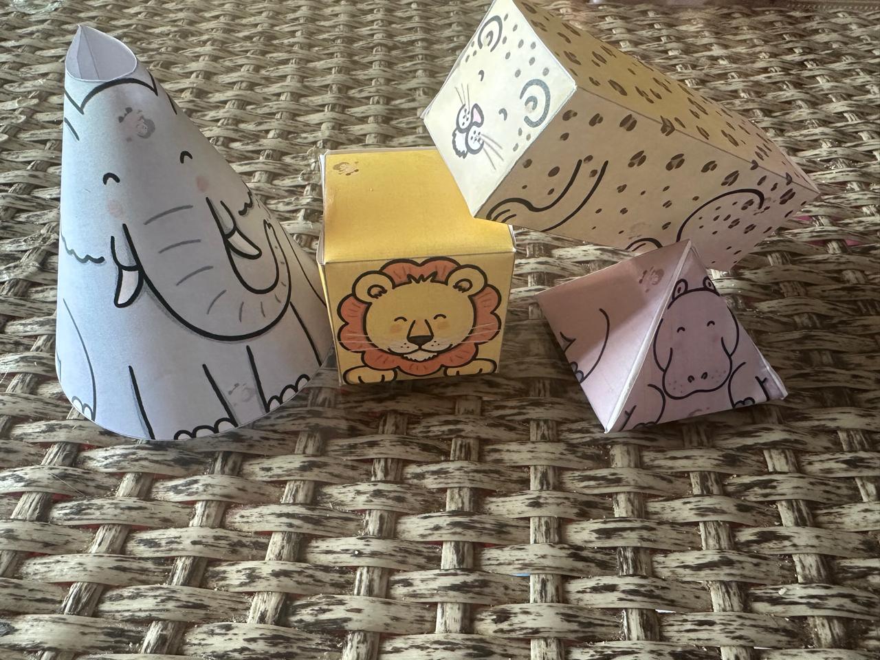 3D Animal Shape Nets for Kids - Paperooo