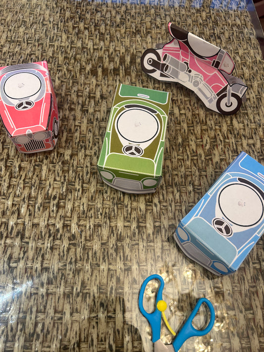 3D Colored Cars & Moto Paper Craft – Paperooo