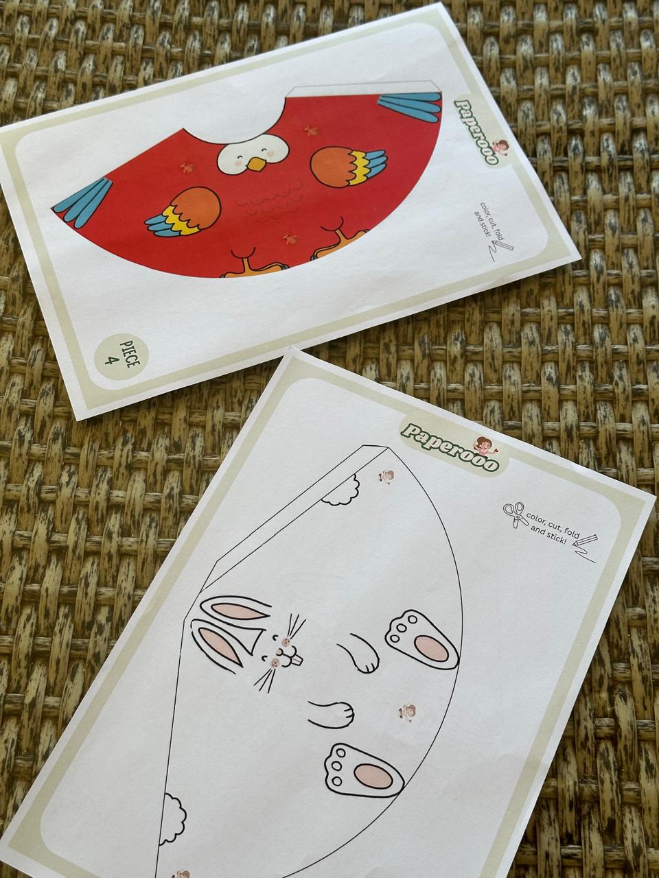 Rabbit & Bird Paper Crafts- Paperooo